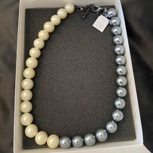 Lia Sophia Kiam Collection Caleigh Silver and Cream Pearl Necklace